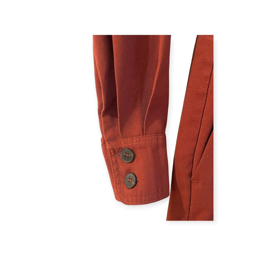 MNG Mango Rust Red Utility Cargo Jumpsuit Long Sleeve Small Fall Fashion - Picture 10 of 11